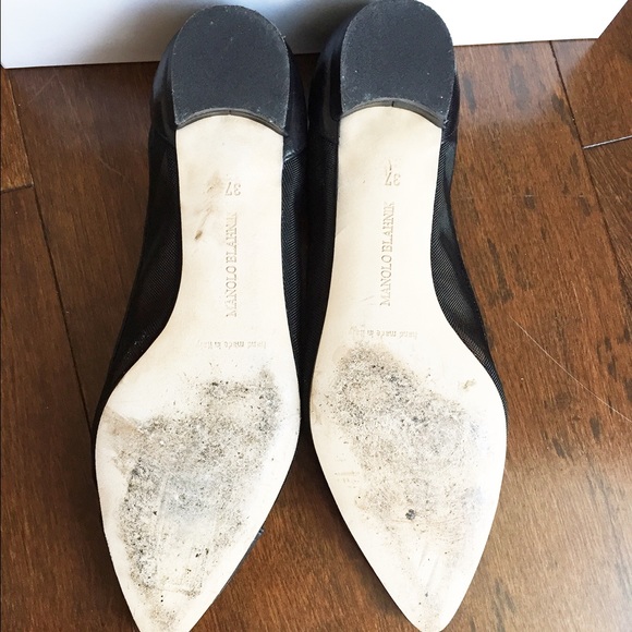 COPY - Manolo Blahnik Kid Leather with Mesh Flats - Picture 3 of 4